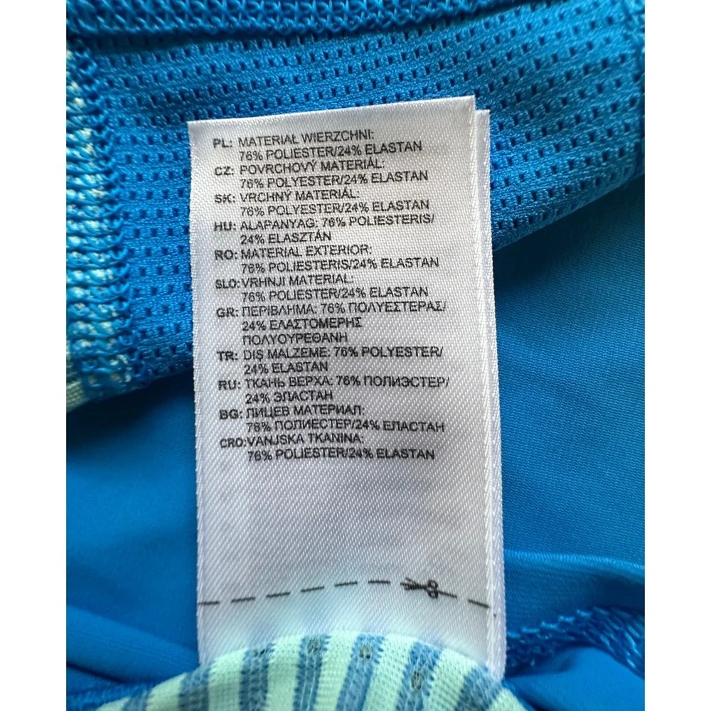 Adidas Techfit Climachill Compression Shirt Blue Mens Medium AJ5707 Training Tee